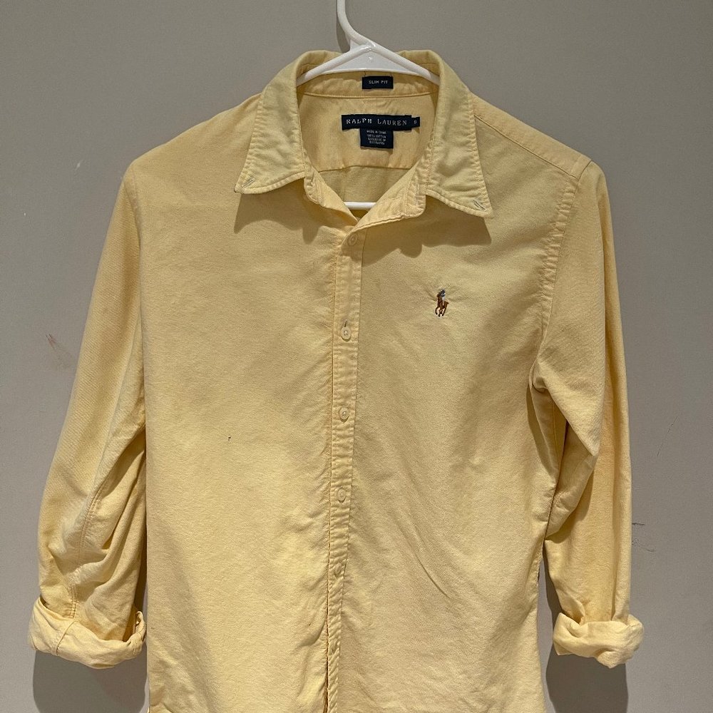Ralph Lauren Yellow Slim Fit Polo